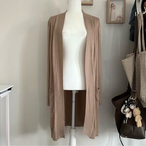 Seven Manor Cardigan Sweater in Beige Tan Women’s Size Large Long Sleeve Comfy